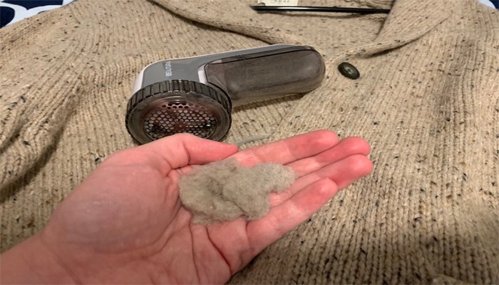 What does a fabric shaver do?