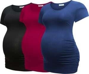 Bearsland Womens Maternity Tshirt 3 Packs