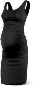 Rnxrbb Women Summer Sleeveless Maternity Dress